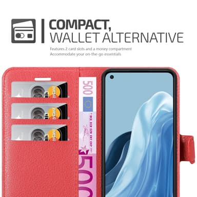 Realme 7 5G Suojakuori Lompakkokotelo (Punainen)
