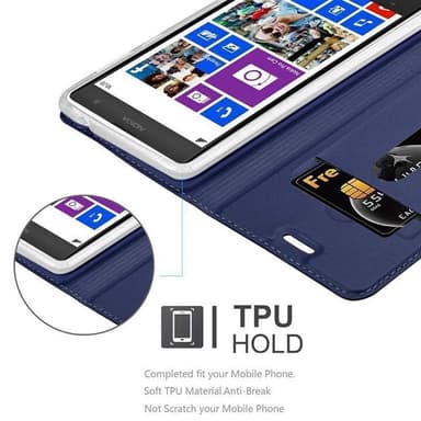 Nokia Lumia 1020 Suojakuori Lompakkokotelo (Sininen)