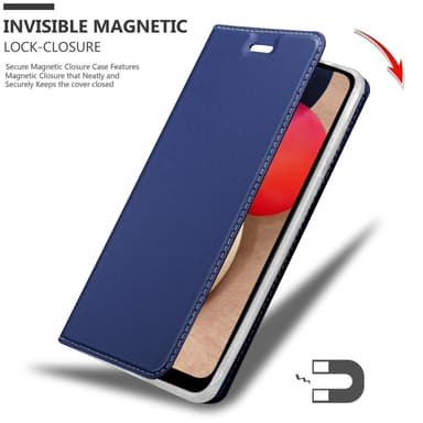 Samsung Galaxy A02s Suojakuori Lompakkokotelo (Sininen)
