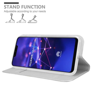Huawei MATE 20 LITE Suojakuori Lompakkokotelo (Hopea)