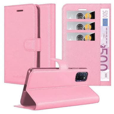 Oppo A72 Suojakuori Lompakkokotelo (Vaaleanpunainen)