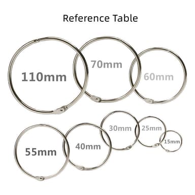 Avattavat verhorenkaat / suihkuverhorenkaat 30 kpl Hopea 60 mm