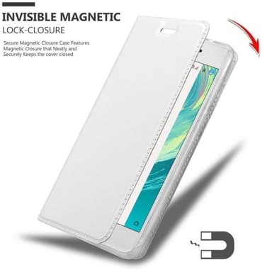 Sony Xperia X Suojakuori Lompakkokotelo (Hopea)