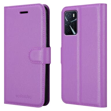 Oppo A16s / A54s Suojakuori Lompakkokotelo (Violetti)