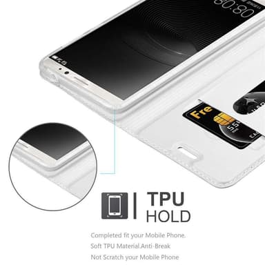 Huawei MATE 8 Suojakuori Lompakkokotelo (Hopea)