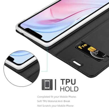 iPhone 13 Suojakuori Lompakkokotelo (Musta)
