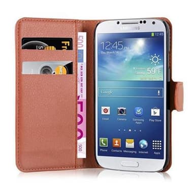 Samsung Galaxy S4 Suojakuori Lompakkokotelo (Ruskea)