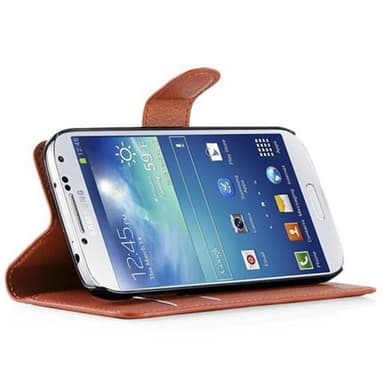 Samsung Galaxy S4 Suojakuori Lompakkokotelo (Ruskea)