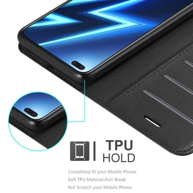 Realme 6 PRO Suojakuori Lompakkokotelo (Musta)