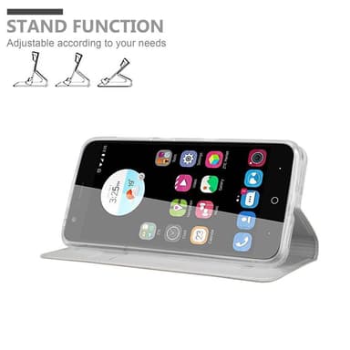ZTE Blade V8 Suojakuori Lompakkokotelo (Hopea)