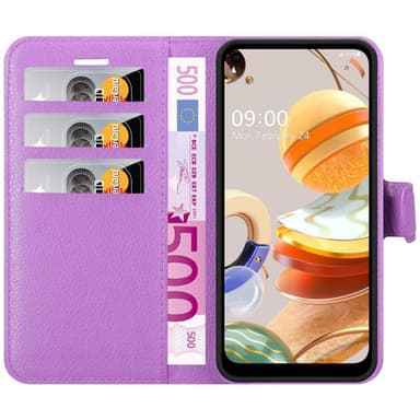 LG K61 Suojakuori Lompakkokotelo (Violetti)