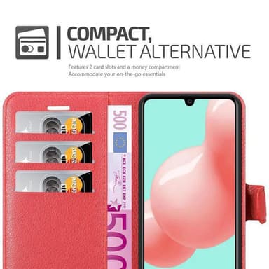 Samsung Galaxy A41 Suojakuori Lompakkokotelo (Punainen)