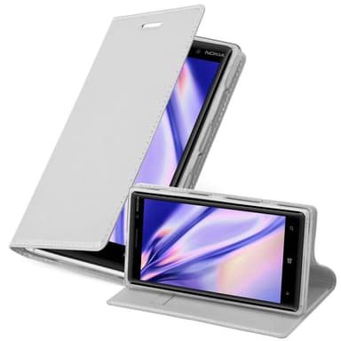Nokia Lumia 830 Suojakuori Lompakkokotelo (Hopea)