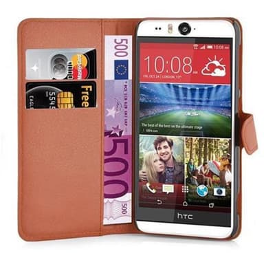 HTC Desire EYE Suojakuori Lompakkokotelo (Ruskea)
