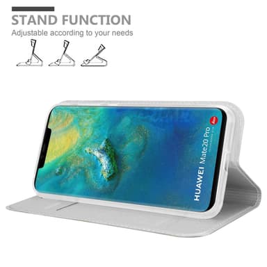 Huawei MATE 20 PRO Suojakuori Lompakkokotelo (Hopea)