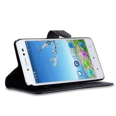 Lenovo S90 Suojakuori Lompakkokotelo (Musta)