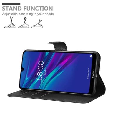 Huawei Y6 2019 Suojakuori Lompakkokotelo (Musta)