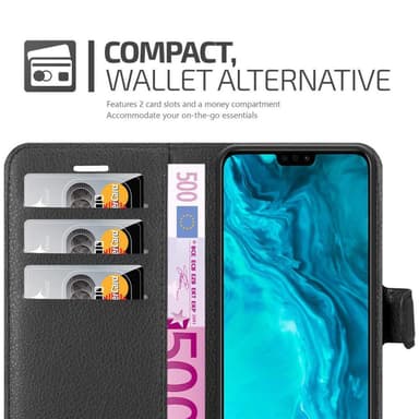 Honor 9X LITE Suojakuori Lompakkokotelo (Musta)