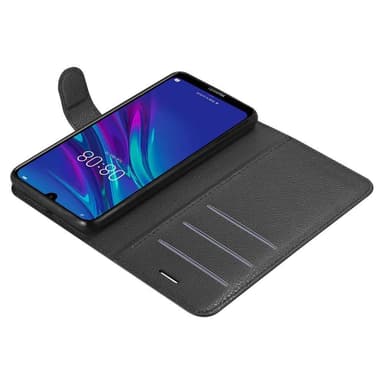 Huawei Y6 2019 Suojakuori Lompakkokotelo (Musta)