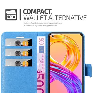 Realme 8 4G / 8 PRO Suojakuori Lompakkokotelo (Sininen)