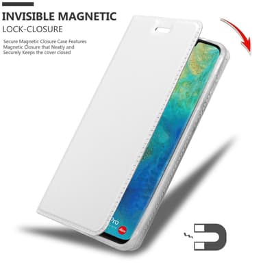 Huawei MATE 20 PRO Suojakuori Lompakkokotelo (Hopea)