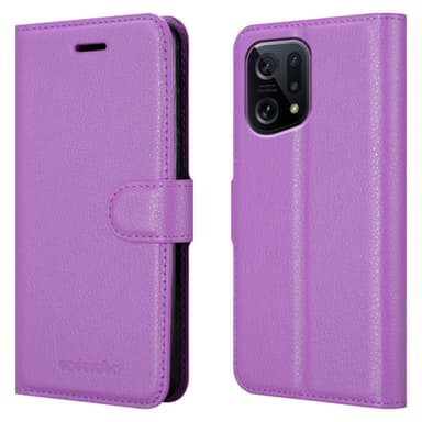 Oppo FIND X5 Suojakuori Lompakkokotelo (Violetti)
