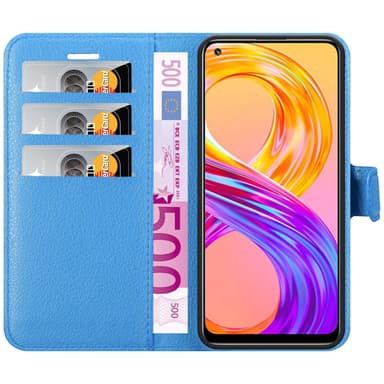 Realme 8 4G / 8 PRO Suojakuori Lompakkokotelo (Sininen)
