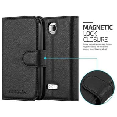 WIKO CINK PLUS Suojakuori Lompakkokotelo (Musta)