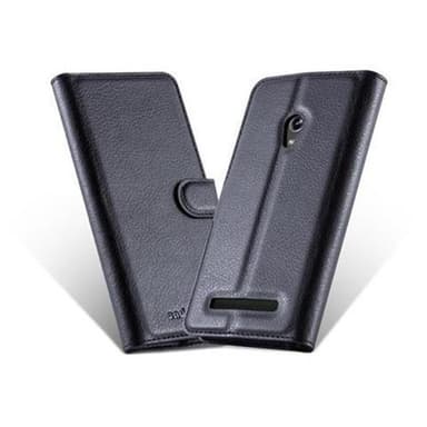 Asus ZenFone 5 2014 Suojakuori Lompakkokotelo (Musta)