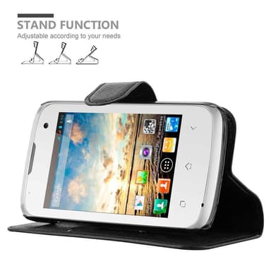 WIKO CINK PLUS Suojakuori Lompakkokotelo (Musta)