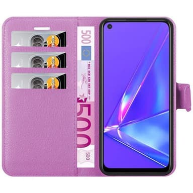 Oppo A72 Suojakuori Lompakkokotelo (Violetti)