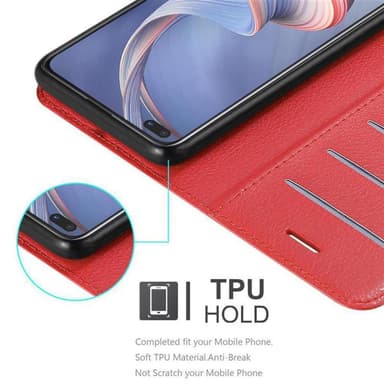 Oppo A92s Suojakuori Lompakkokotelo (Punainen)
