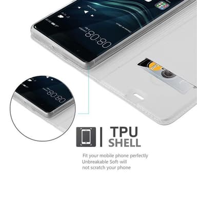 Huawei P9 Suojakuori Lompakkokotelo (Hopea)