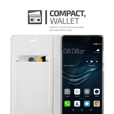 Huawei P9 Suojakuori Lompakkokotelo (Hopea)