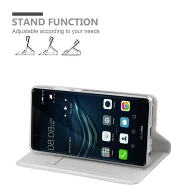 Huawei P9 Suojakuori Lompakkokotelo (Hopea)