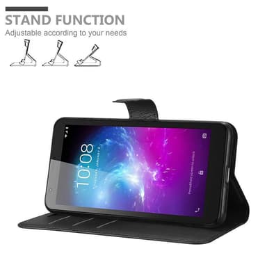 ZTE Blade A3 2019 Suojakuori Lompakkokotelo (Musta)