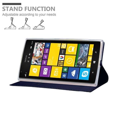 Nokia Lumia 1520 Suojakuori Lompakkokotelo (Sininen)