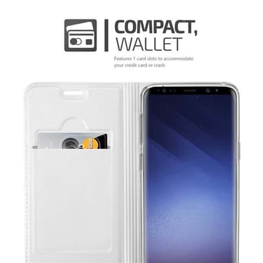 Samsung Galaxy S9 Suojakuori Lompakkokotelo (Hopea)