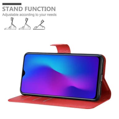 Oppo R17 Suojakuori Lompakkokotelo (Punainen)