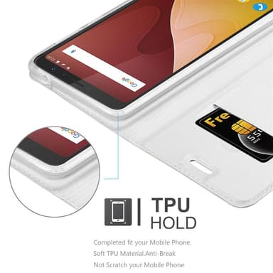 WIKO VIEW PRIME Suojakuori Lompakkokotelo (Hopea)