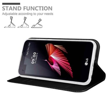 LG X SCREEN Suojakuori Lompakkokotelo (Musta)