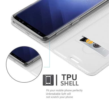 Samsung Galaxy S9 Suojakuori Lompakkokotelo (Hopea)