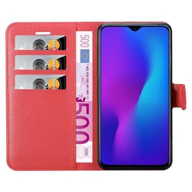 Oppo R17 Suojakuori Lompakkokotelo (Punainen)