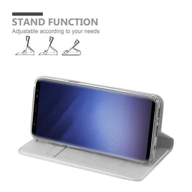Samsung Galaxy S9 Suojakuori Lompakkokotelo (Hopea)