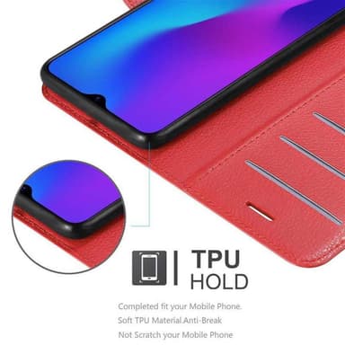 Oppo R17 Suojakuori Lompakkokotelo (Punainen)