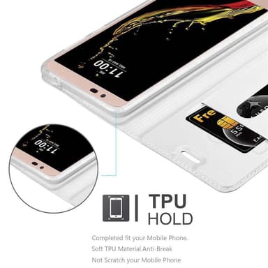 LG K10 2016 Suojakuori Lompakkokotelo (Hopea)