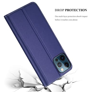 iPhone 12 / 12 PRO Suojakuori Lompakkokotelo (Sininen)