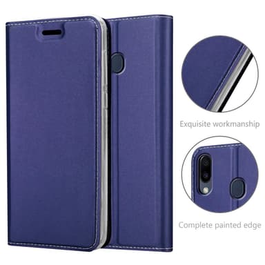 Samsung Galaxy M20 Suojakuori Lompakkokotelo (Sininen)
