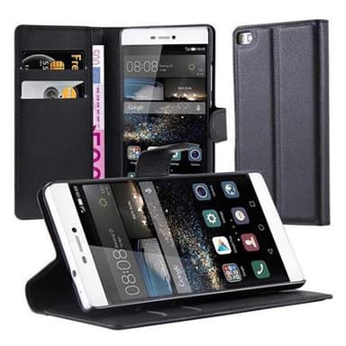 Huawei P8 Suojakuori Lompakkokotelo (Musta)