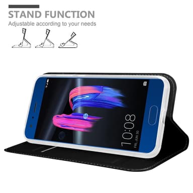 Honor 9 Suojakuori Lompakkokotelo (Musta)